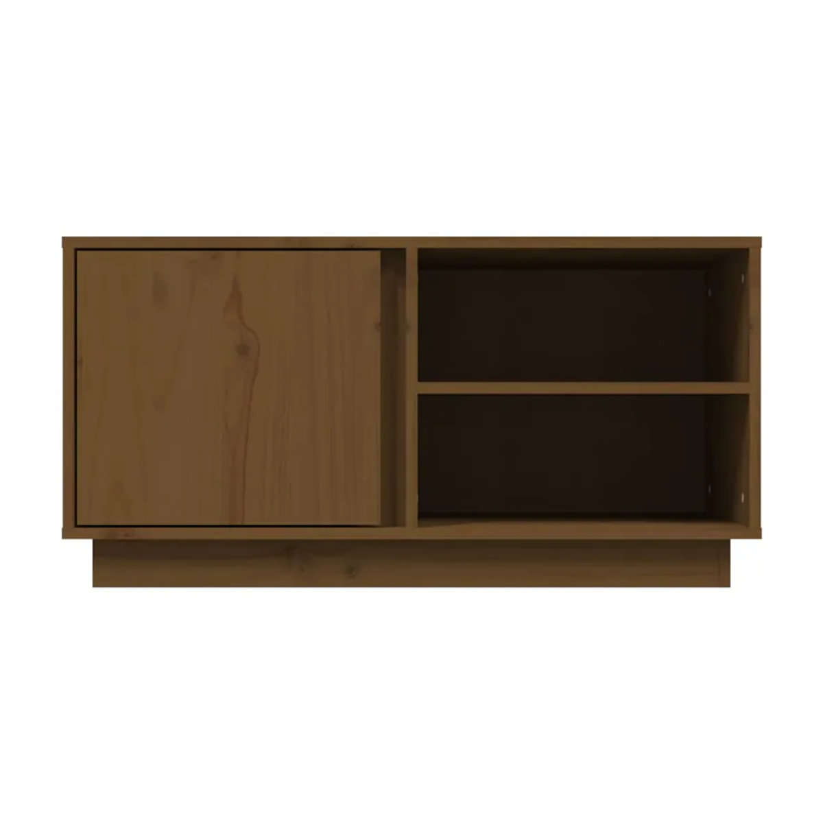 Vidaxl TV-Schrank aus massivem Kiefernholz in Braun im Landhausstil, B/T/H: 80 x 35 x 40,5 cm - Bild 3