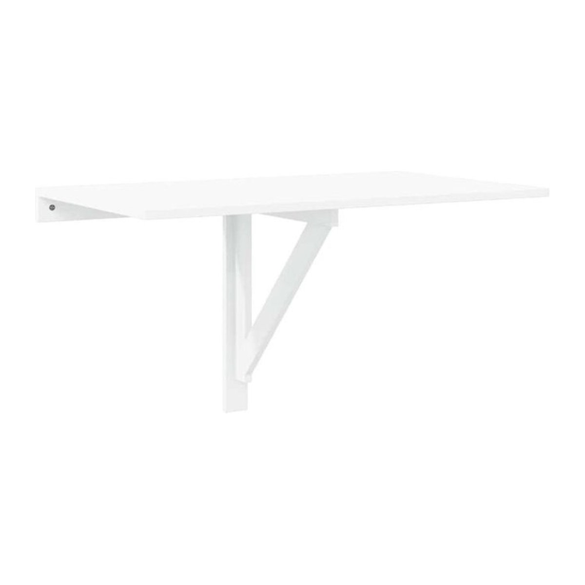 Vidaxl Wandklapptisch in Hochglanz-Weiß, minimalistisches Design aus Holzwerkstoff, B/T/H: 100 x 60 x 56 cm - Bild 1