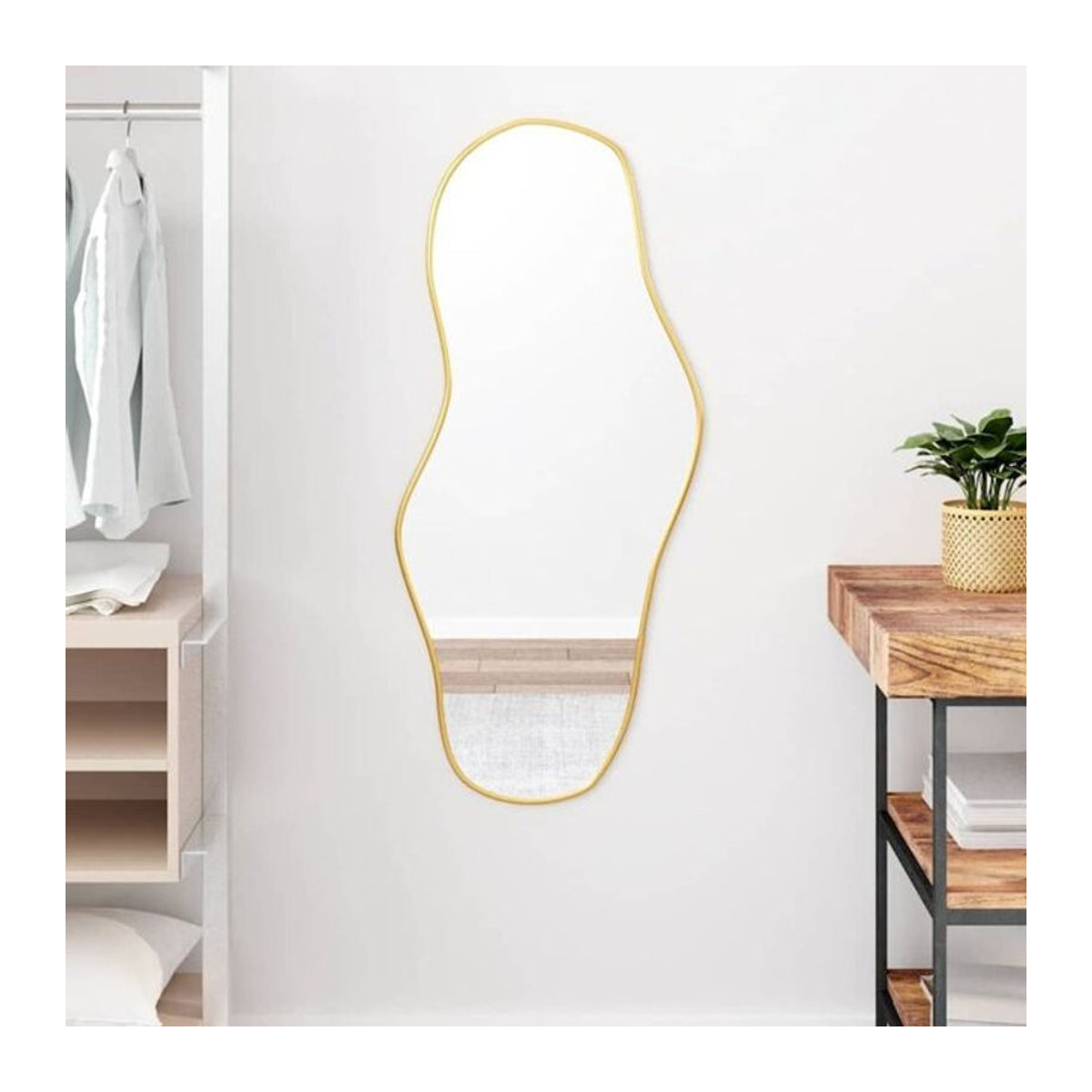 Vidaxl Wandspiegel in Gold, rechteckig, B: 100 cm, H: 45 cm - Bild 1