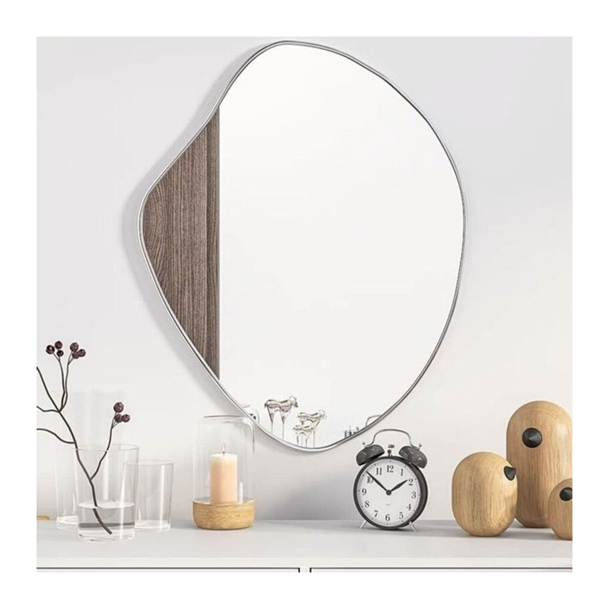 Vidaxl Wandspiegel in Silber, rechteckig, B: 60 cm, H: 50 cm - Bild 1