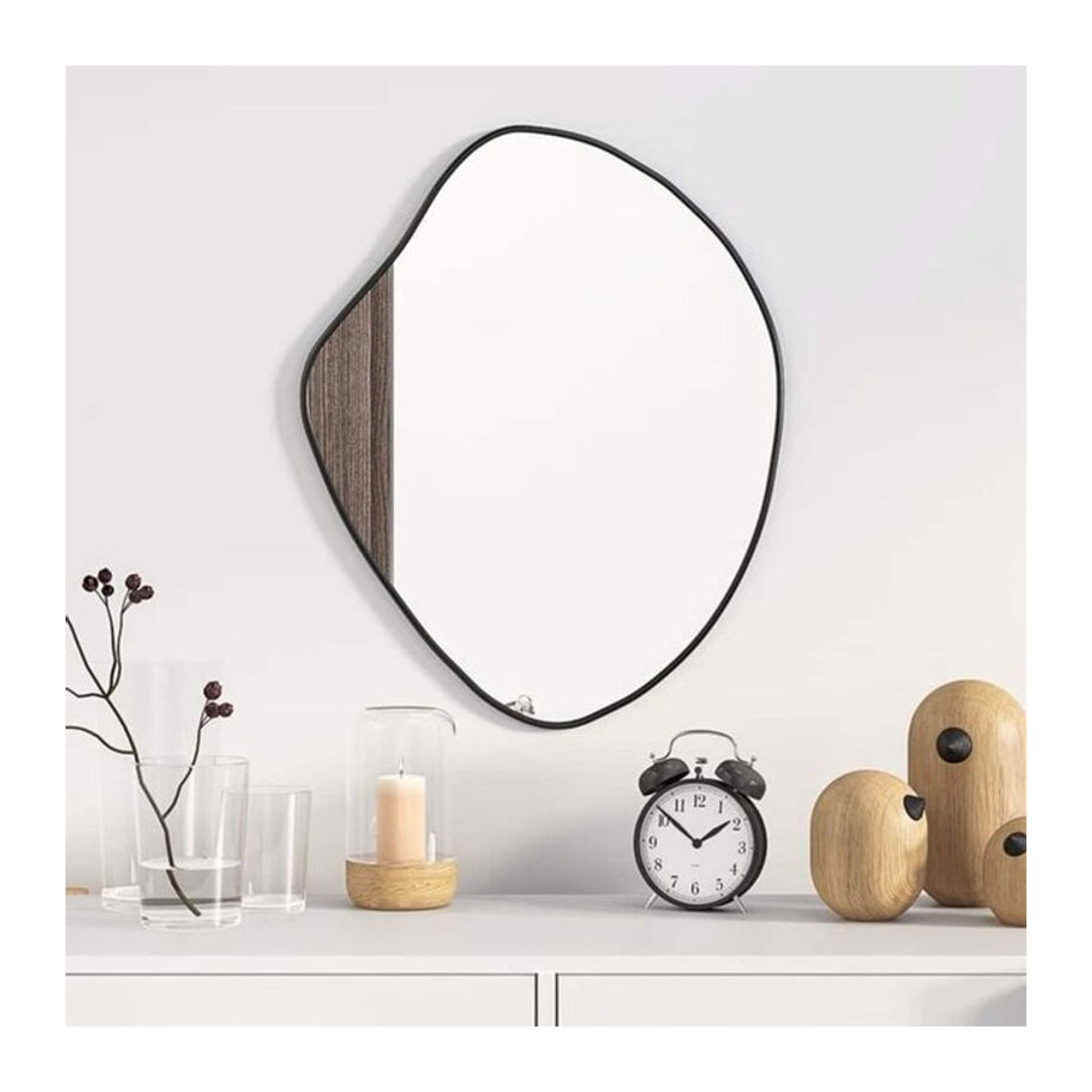 Vidaxl Wandspiegel Schwarz Rechteckig B/H: 50 x 40 cm - Bild 1
