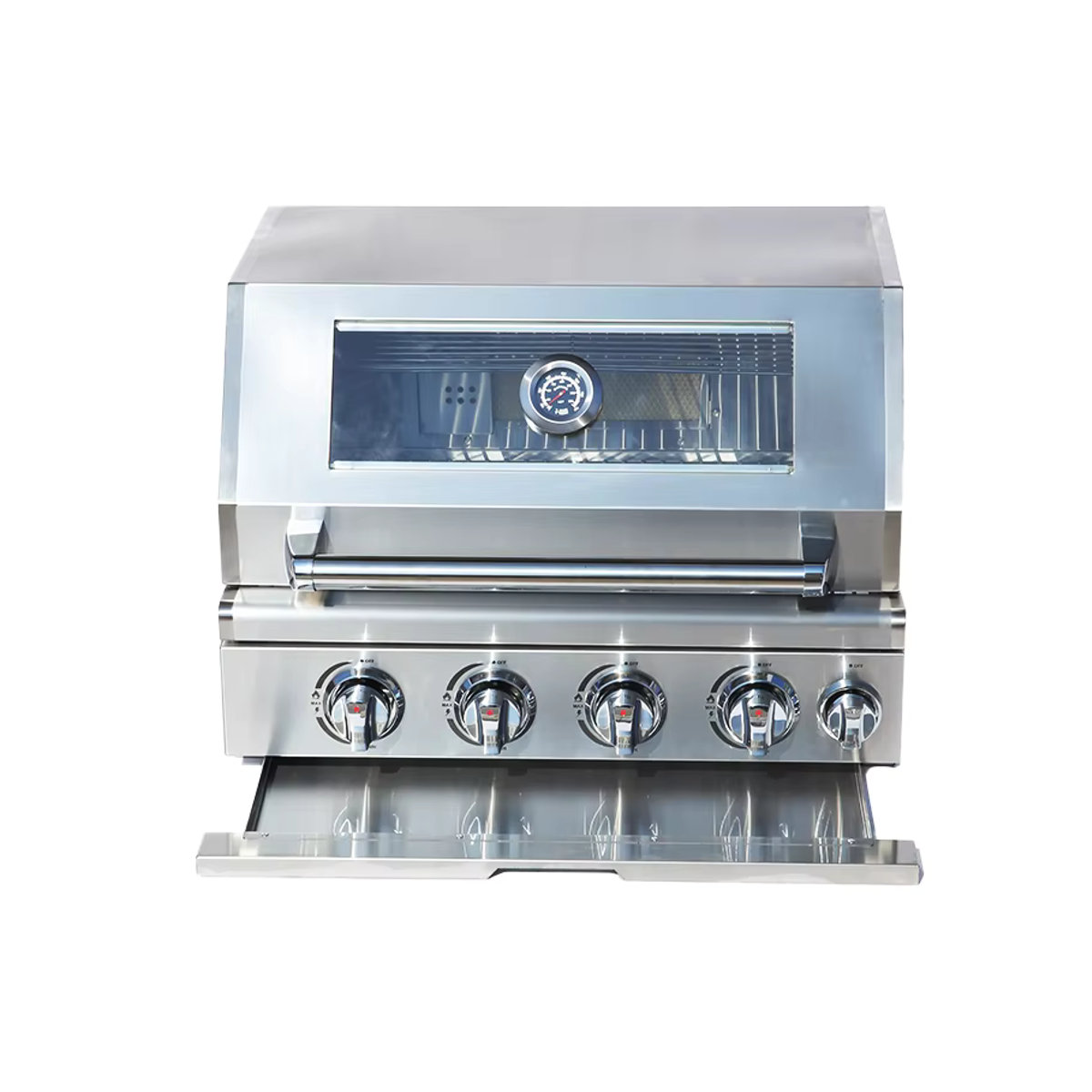 Vieruodis 4-Brenner Infrarot Rauchfreier Gasgrill aus 304 Edelstahl in Grau - Bild 3
