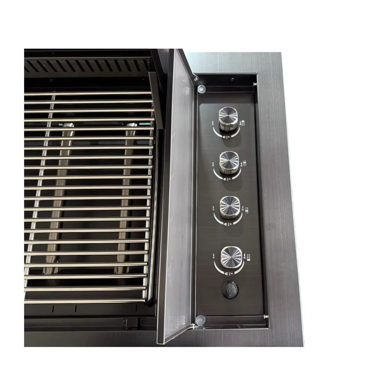 Vieruodis Einbau-Gasgrill für Outdoor-Küchen aus Titan 304 Edelstahl in Schwarz mit 4 Brennern - Bild 3