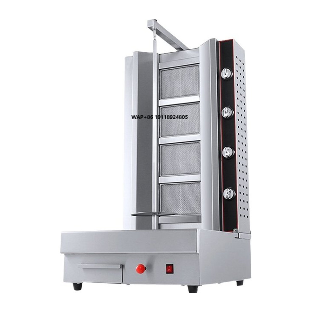 Vieruodis Gasgrill aus Edelstahl in Grau mit Rotisserie für Hähnchen, Fleisch und Döner - Bild 1