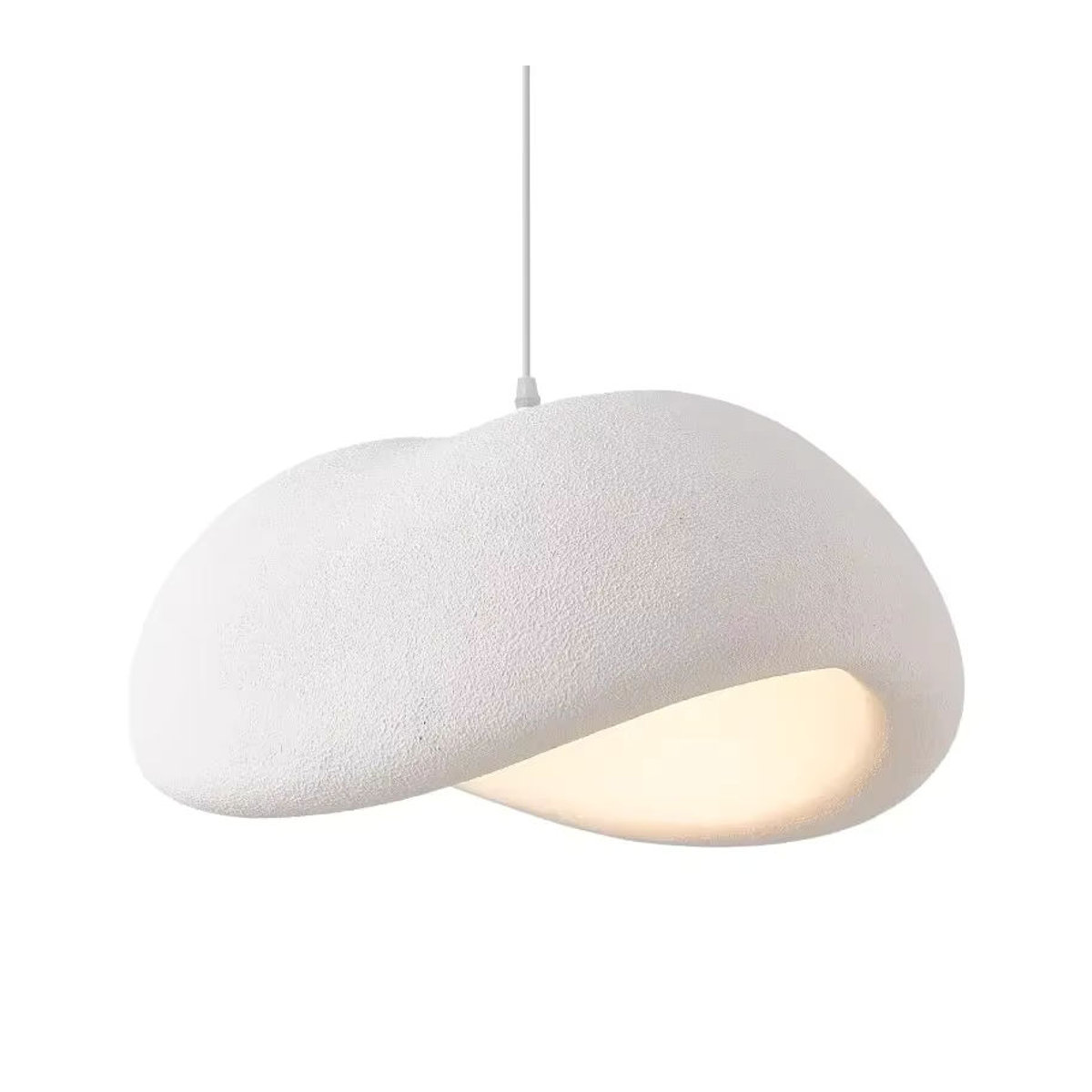 VIGOUS Pendelleuchte LED Wabi Sabi im minimalistischen Design Weiß - Bild 2