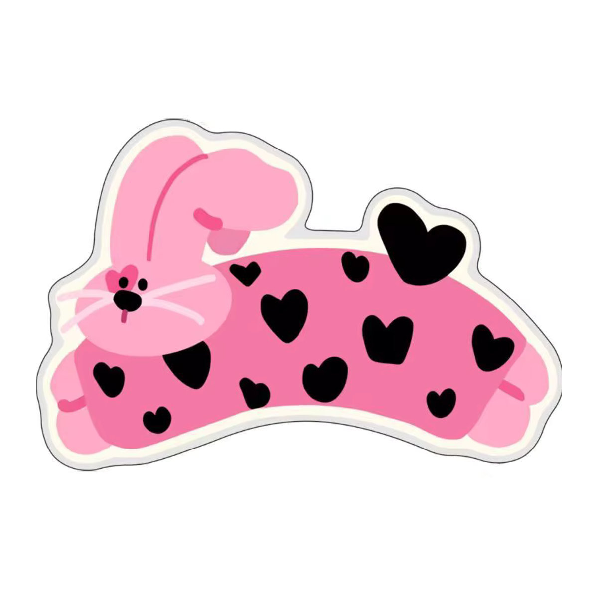 VIKAM Cartoon Niedlicher Kaninchen-Teppich in Rosa für Kinderzimmer und Schlafzimmer, rutschfest und tufted - Bild 3