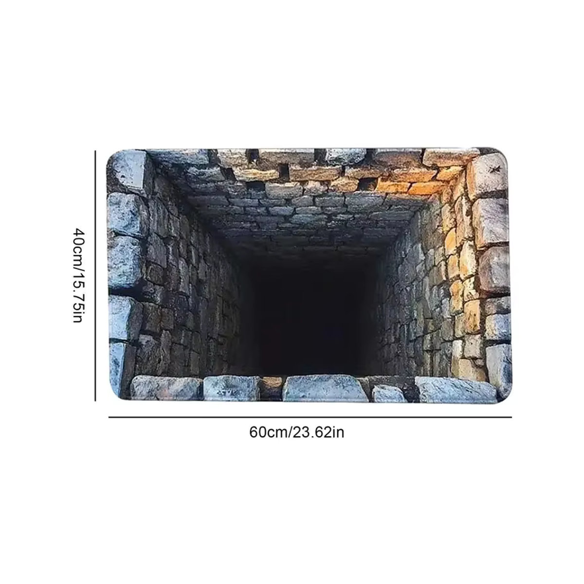 VIKAMA 3D Optische Illusion Teppich in Grau mit modernem Print als rutschfeste Fußmatte für Wohnzimmer, Schlafzimmer oder Badezimmer - Bild 4