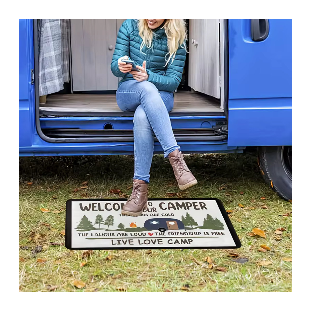 VIKAMA American Fresh Bodenmatte in Weiß für Wohnwagen, Autos und Zuhause - Bild 2