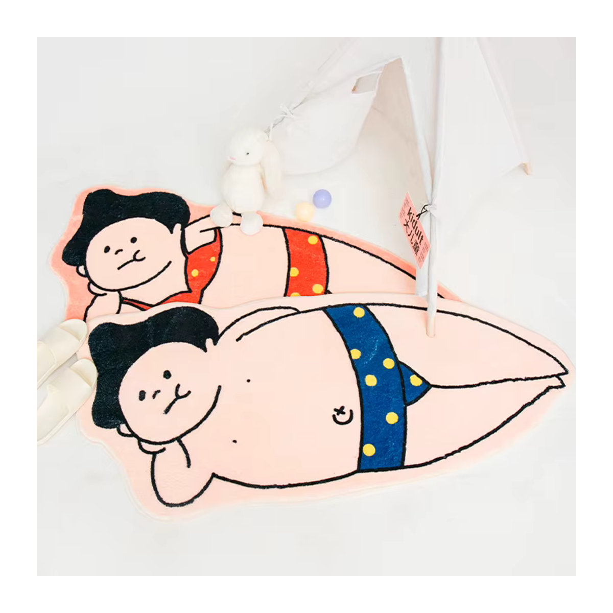 VIKAMA Anti-Rutsch-Fußmatte Cartoon Slow Talk Tangchi Boy für Badezimmer und Balkon, mehrfarbig - Bild 1