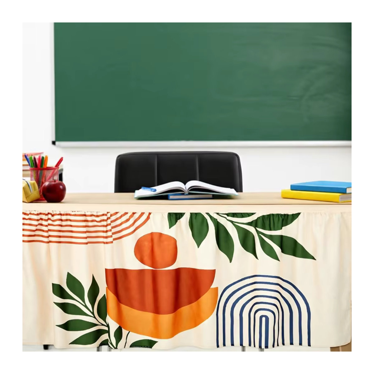 VIKAMA Breling Boho Schrankvorhänge mit modernem abstrakten Design in Mehrfarbig - Bild 4