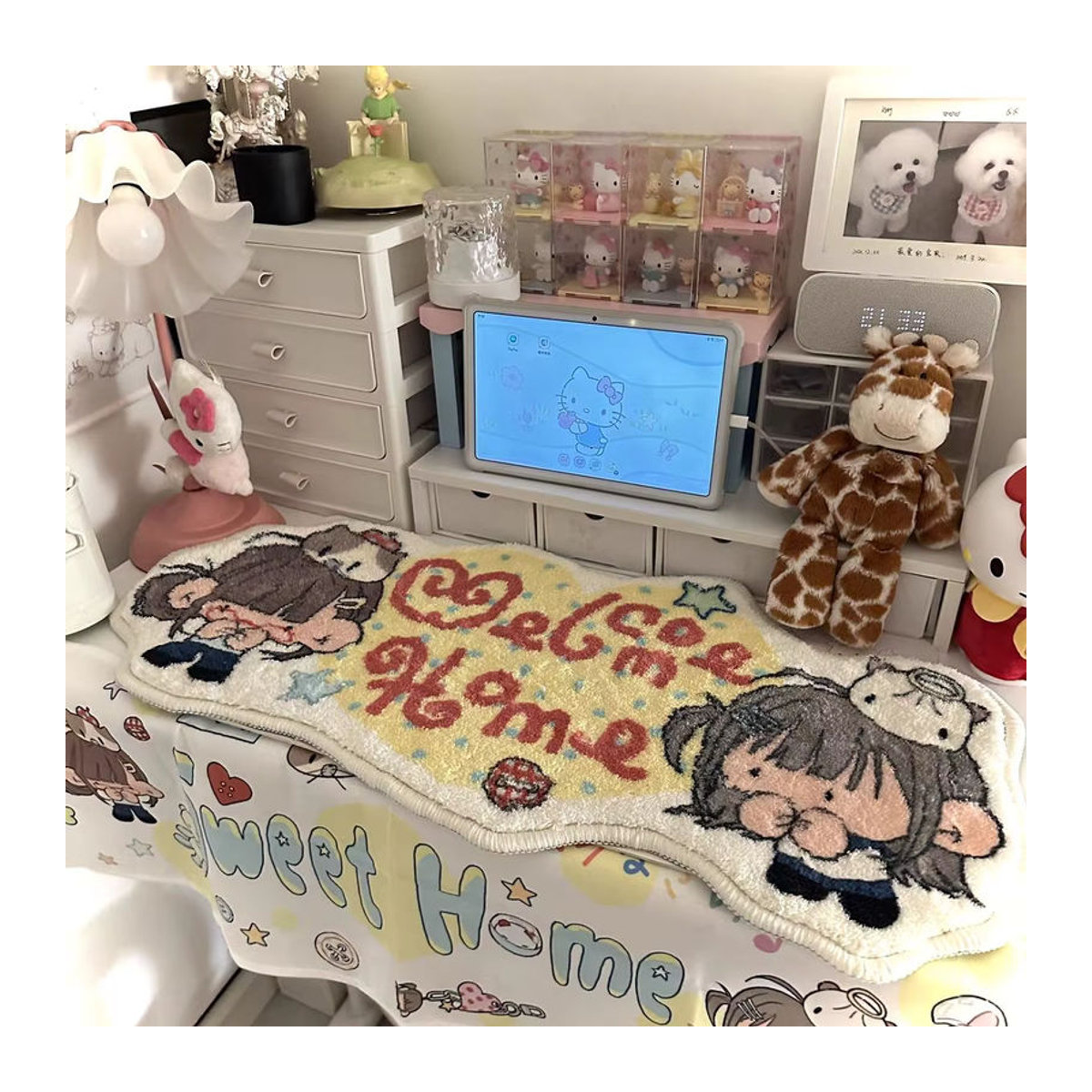 VIKAMA Cartoon-Plüschteppich in Mehrfarbig für Schlafzimmer und Wohnzimmer - Bild 2