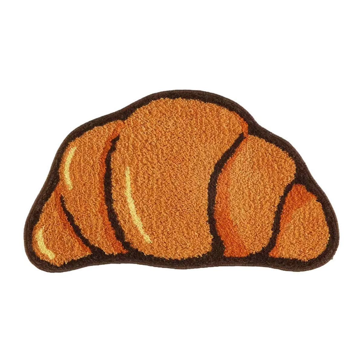 VIKAMA Croissant-Teppich in Orange, weiche Tufted-Fußmatte für Wohnzimmer, Badezimmer oder neben dem Sofa - Bild 2
