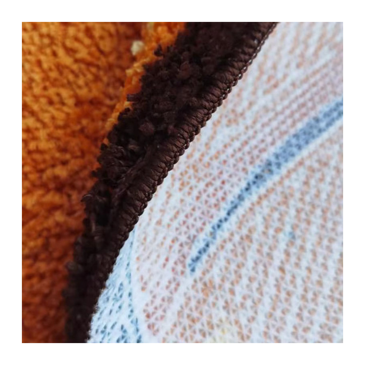 VIKAMA Croissant-Teppich in Orange, weiche Tufted-Fußmatte für Wohnzimmer, Badezimmer oder neben dem Sofa - Bild 3