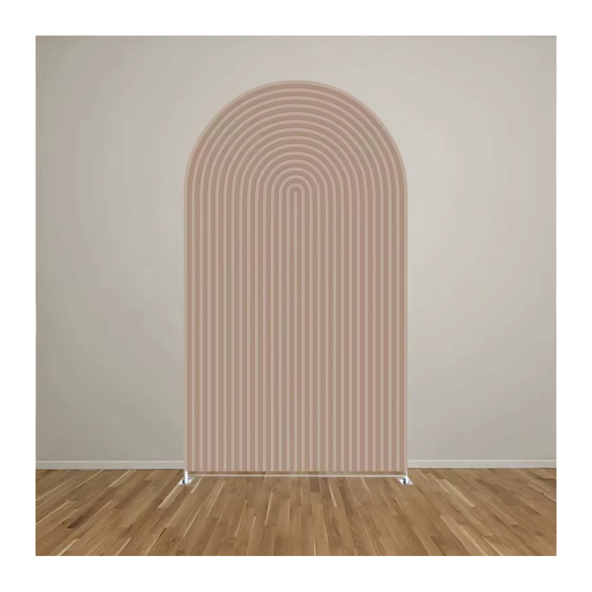 VIKAMA Fotohintergrund in Beige für Babyparty, Hochzeit oder Geburtstag, minimalistisches Design, unregelmäßig geformt, B/H: 120 x 50 cm - Bild 3