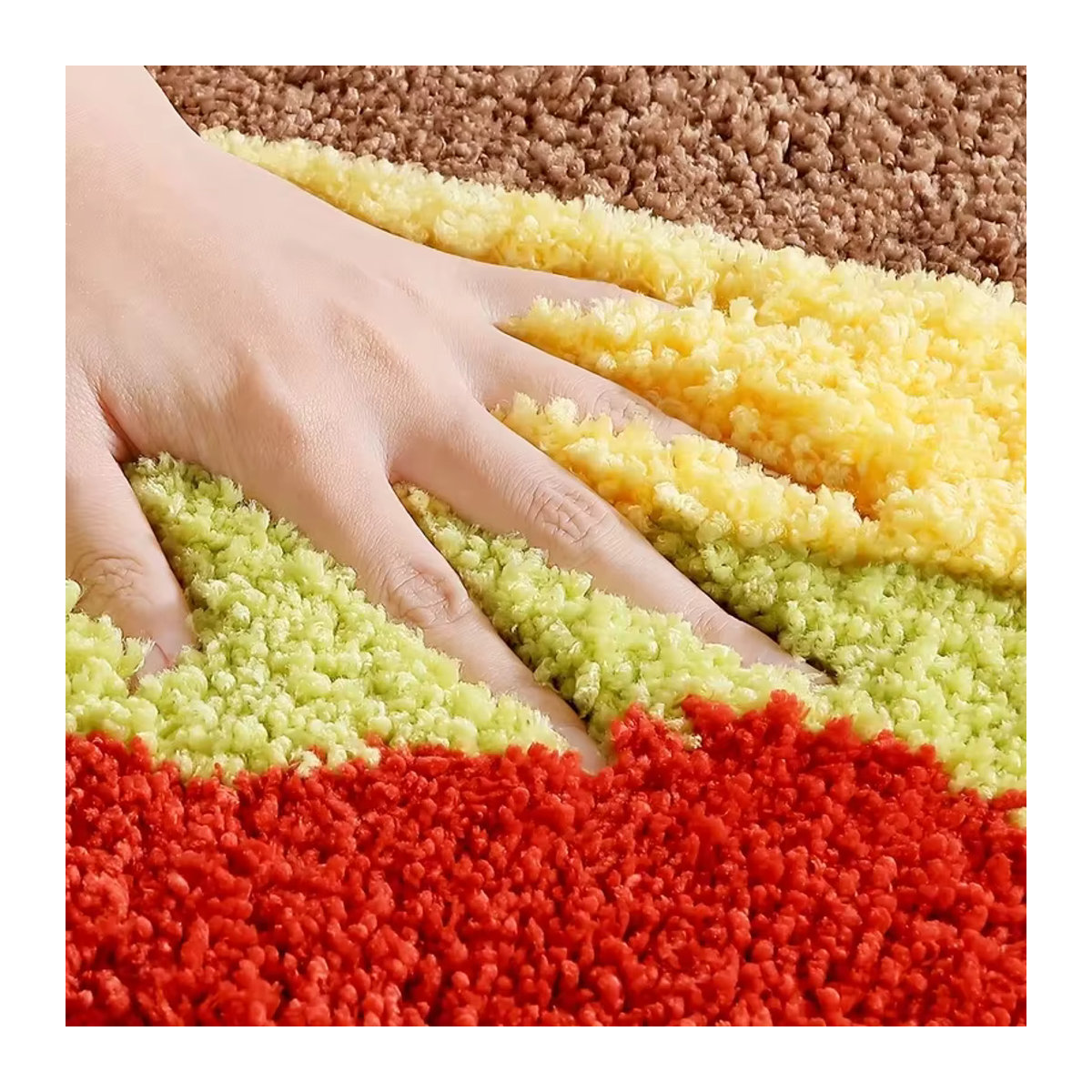 VIKAMA Fun Burger Plüschteppich in Mehrfarbig, 3D Kreative Spielzimmermatte und ultra-weiche Bodenmatte für dein Schlafzimmer - Bild 5