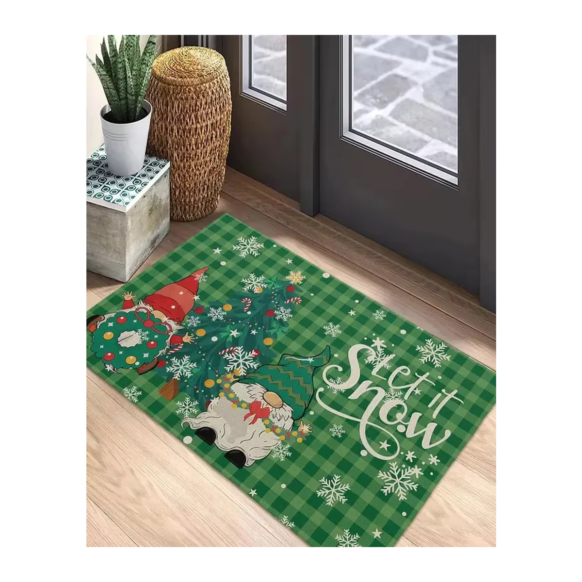 Vikama Fußmatte mit Blumenmuster für Innen und Außen, rutschfest und bunt, B/B: 40 x 60 cm - Bild 1