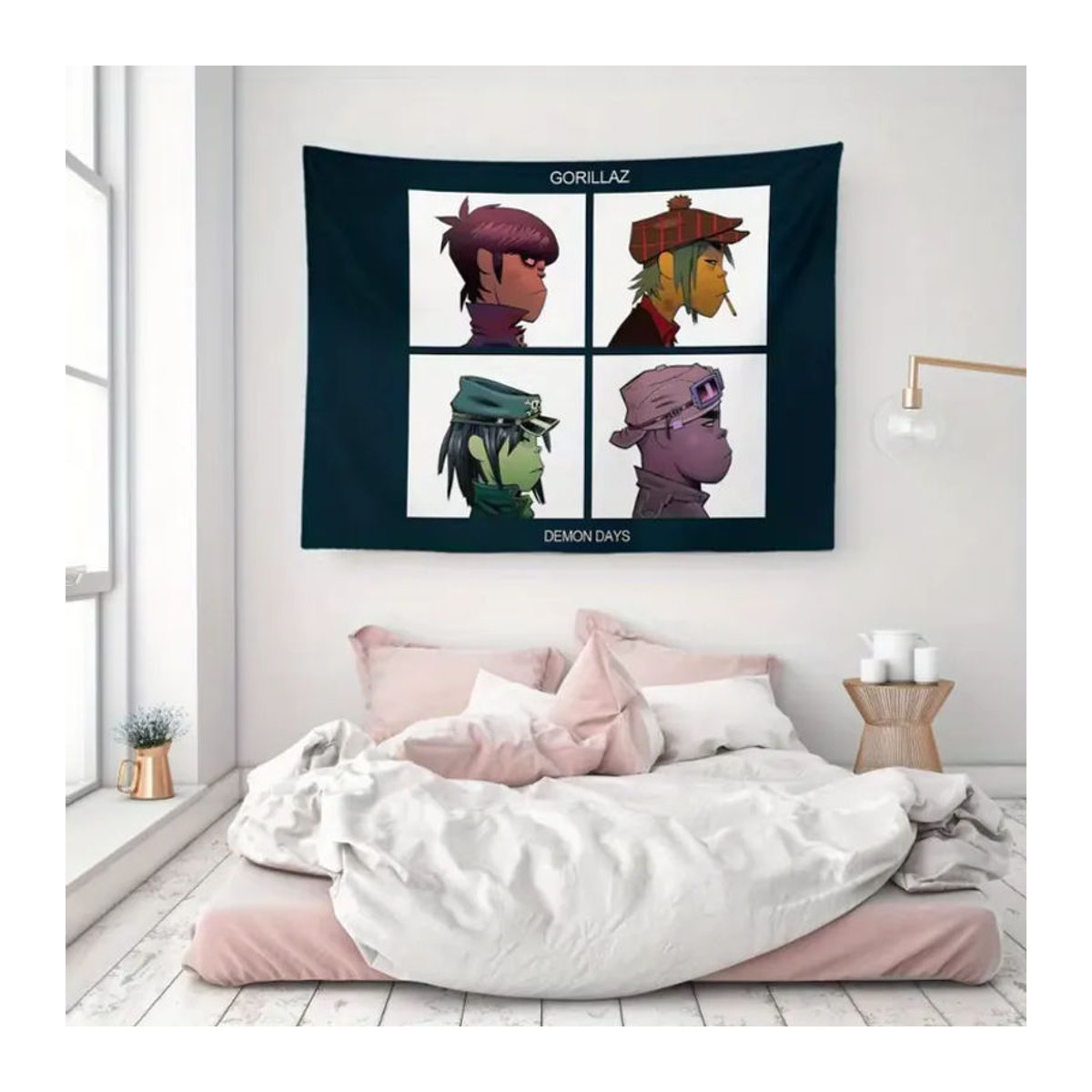 VIKAMA Gorillaz Demon Days Cartoon-Charakter Wandteppich aus Textil, mehrfarbig, B/H: 60 x 40 cm - Bild 2