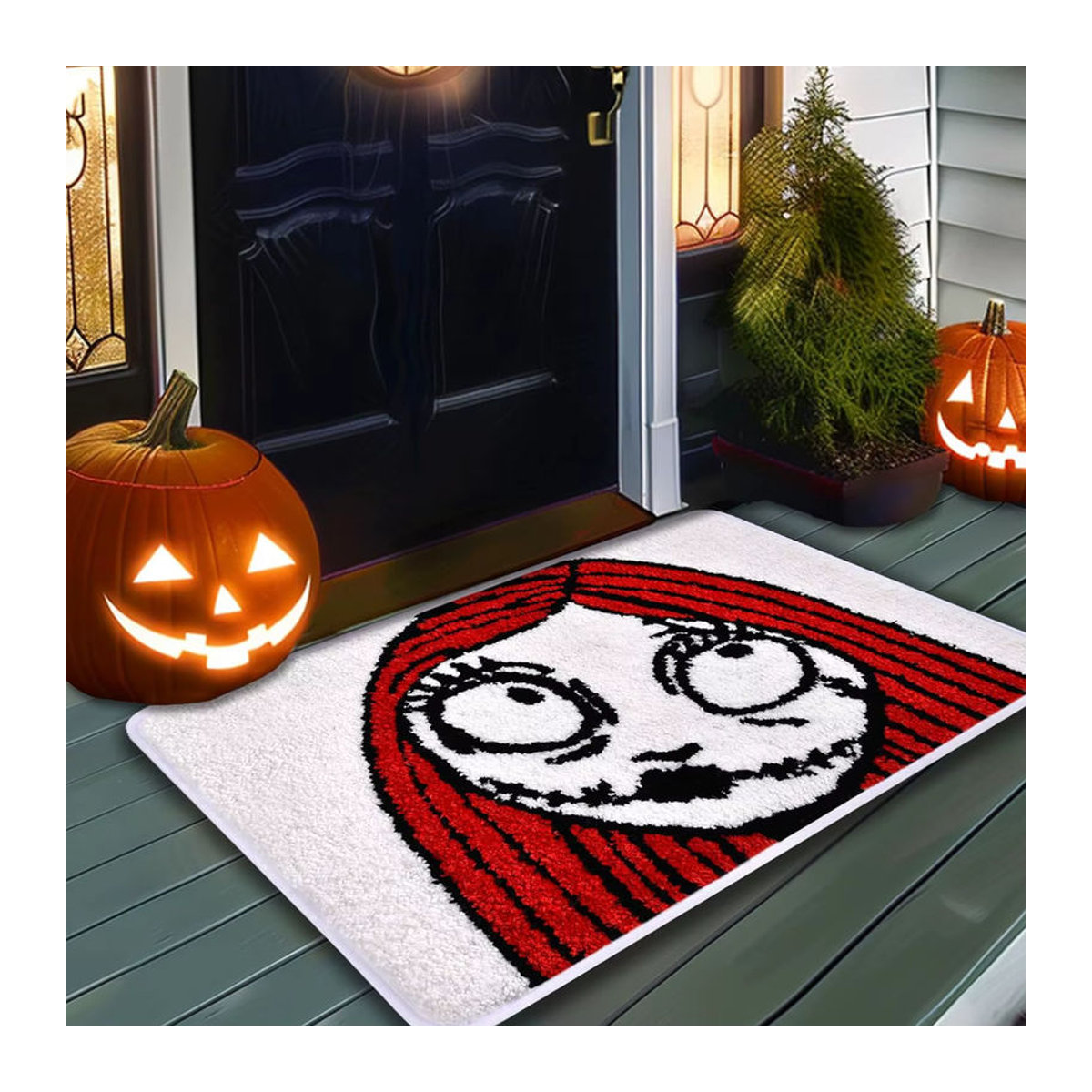 VIKAMA Halloween-Teppich aus Kunstkaschmir, mehrfarbig, rutschfest und saugfähig für Badezimmer und Wohnräume - Bild 4