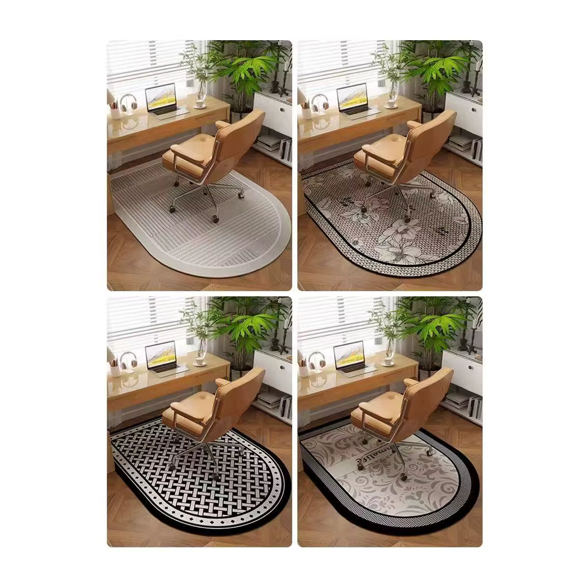 VIKAMA High-End-Teppich Grau als rutschfeste und verschleißfeste Bodenmatte für Schlafzimmer, Arbeitszimmer oder unter den Schreibtischstuhl - Bild 2