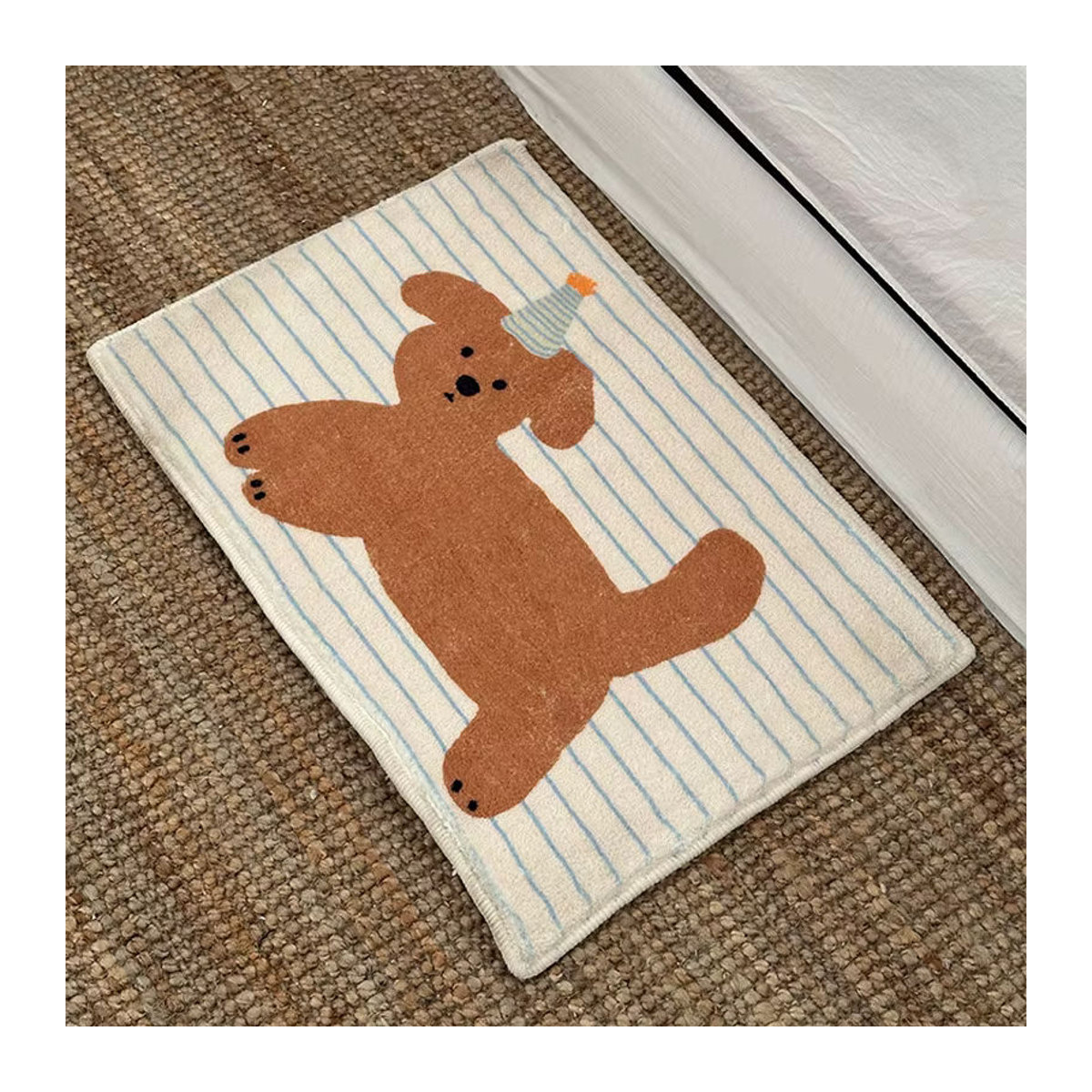 VIKAMA Hund Teppich mit Cartoon-Design, mehrfarbig, waschbare Fußmatte für Eingangsbereich und Badezimmer - Bild 2
