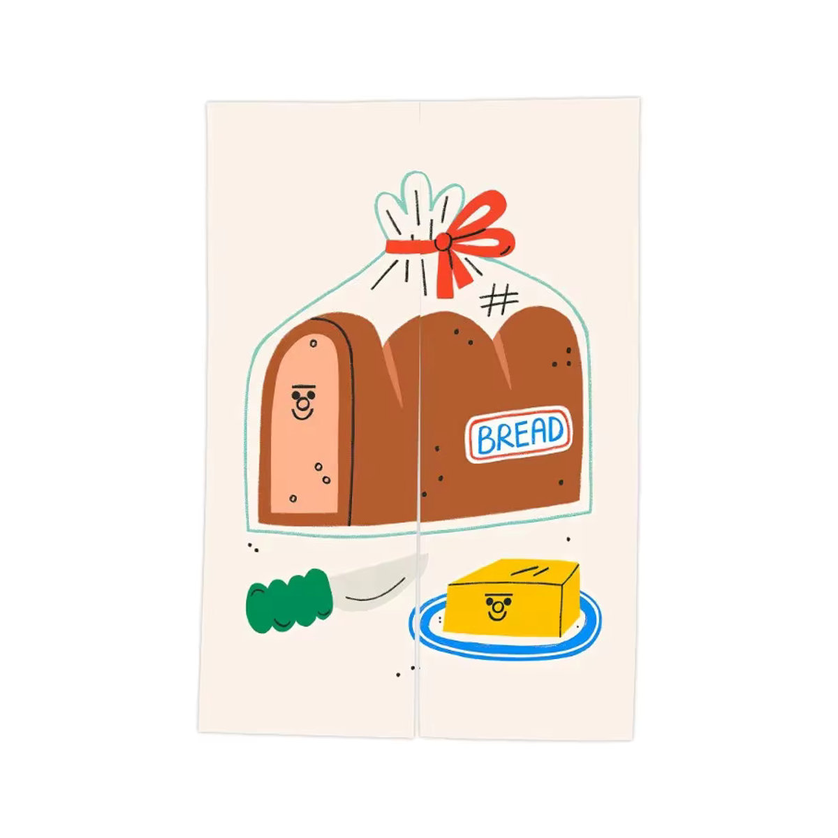 VIKAMA Japanischer Cartoon-Brot-Türvorhang für Küche und Restaurant in Weiß - Bild 5