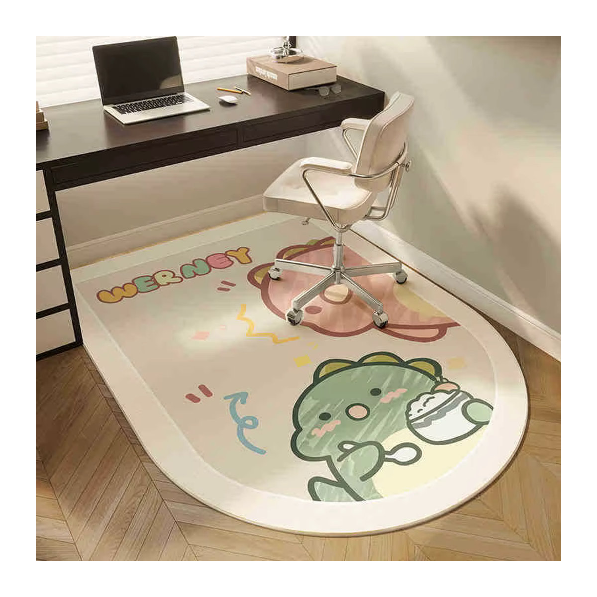 VIKAMA Kinderzimmer Teppich mit niedlichem Cartoon-Design in Bunt - Bild 1