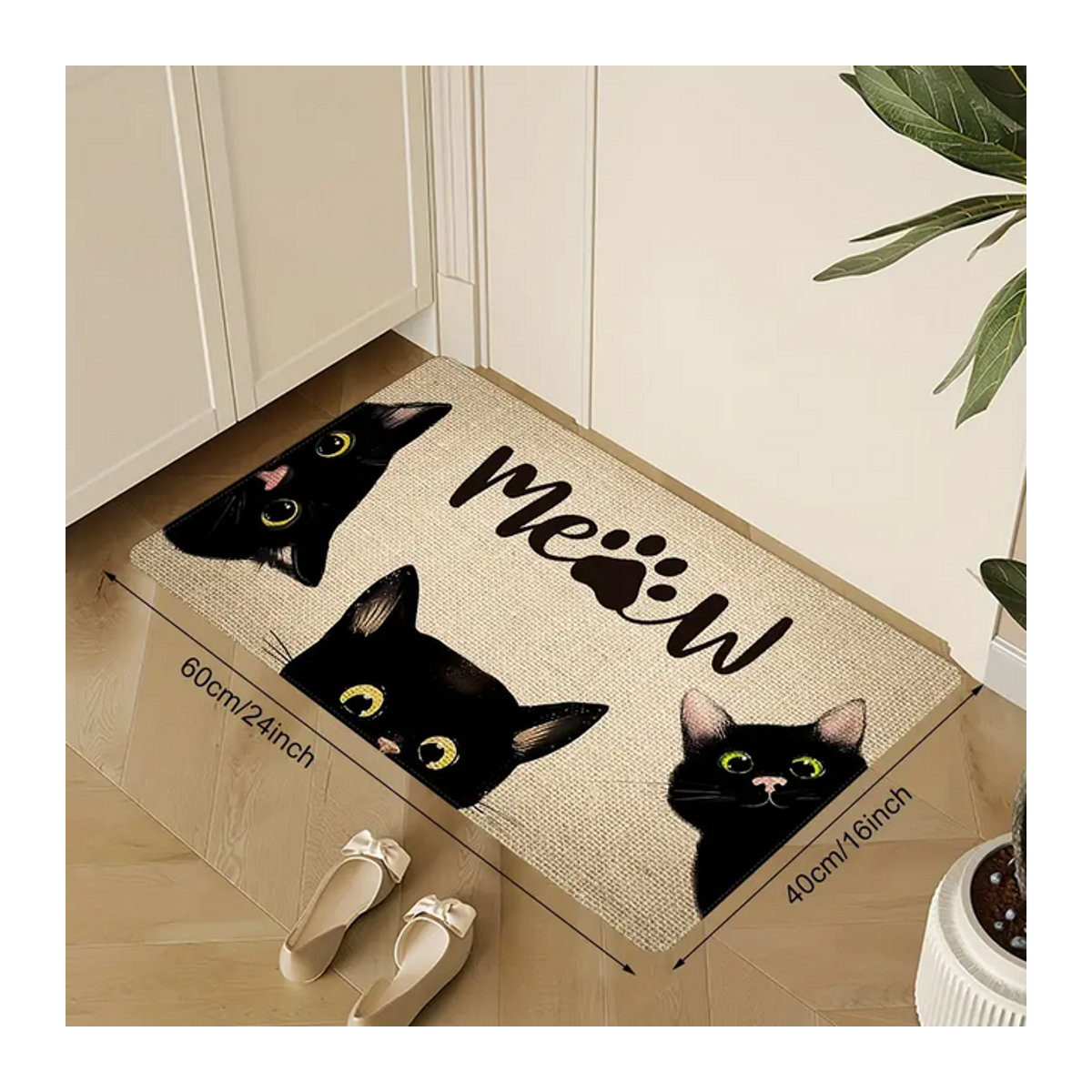 VIKAMA Kristall Samt Teppich für Schlafzimmer und Wohnzimmer, rutschfest und schmutzabweisend, B/H: 40 x 60 cm oder 50 x 80 cm - Bild 1