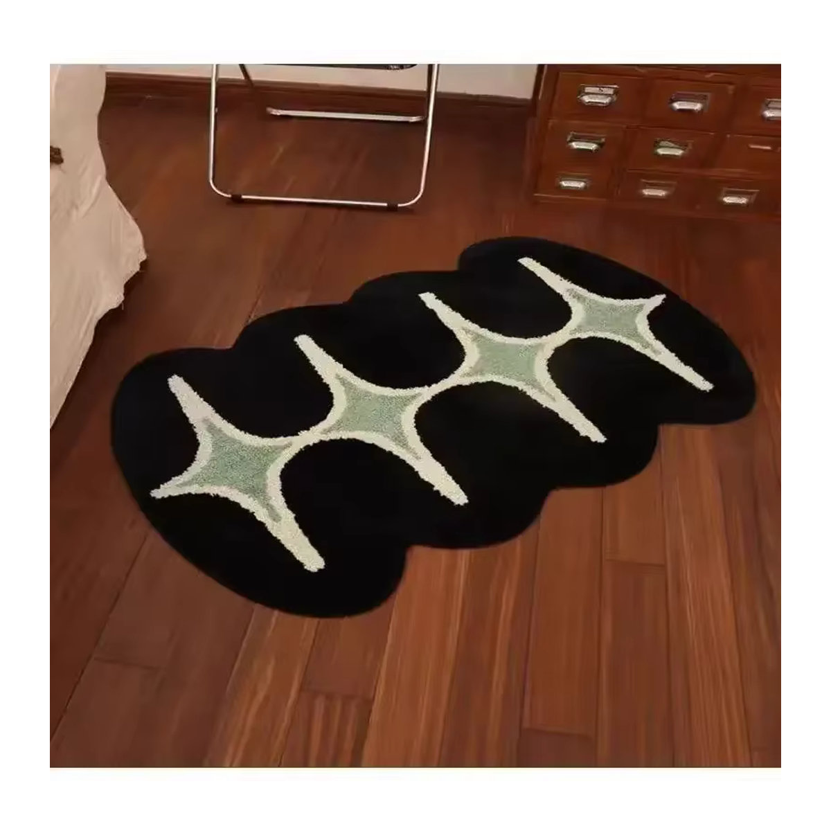 VIKAMA rutschfeste Teppichmatte für Schlafzimmer, Wohnzimmer und Badezimmer in Schwarz - Bild 1