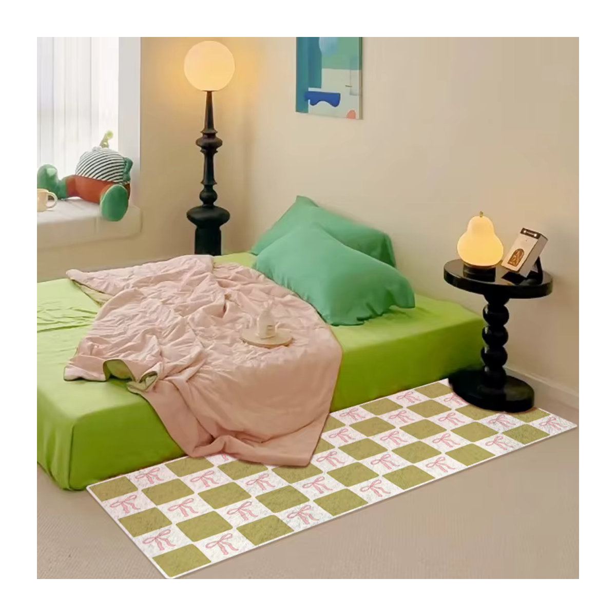 VIKAMA rutschfester Teppich in Cremefarben für Wohnzimmer, Schlafzimmer und andere Räume - Bild 1