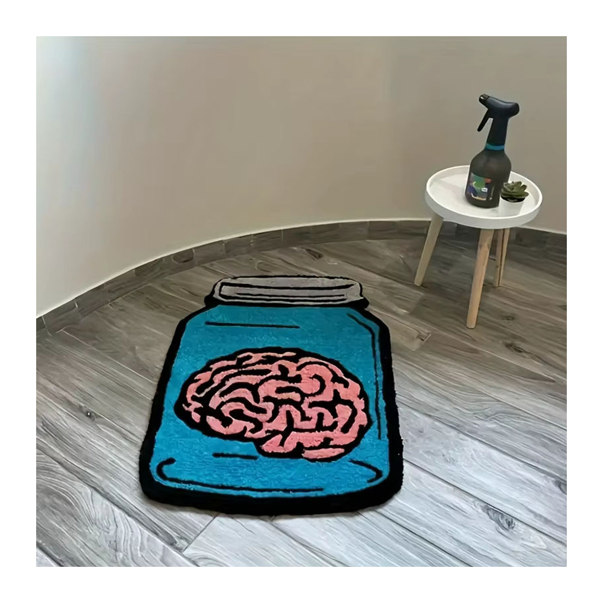Vikama Sealed Memory Kreativer Flaschenteppich in Blau als Bodenmatte für Wohnzimmer, Schlafzimmer oder Café - Bild 4
