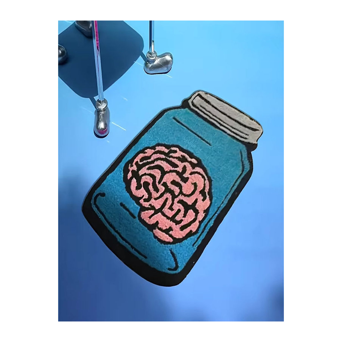 Vikama Sealed Memory Kreativer Flaschenteppich in Blau als Bodenmatte für Wohnzimmer, Schlafzimmer oder Café - Bild 5