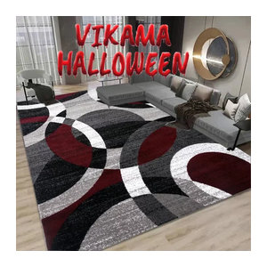 Vikama Skandi-Stil Teppich mit geometrischem Kristall-Muster, modern, rutschfest und waschbar, mehrfarbig