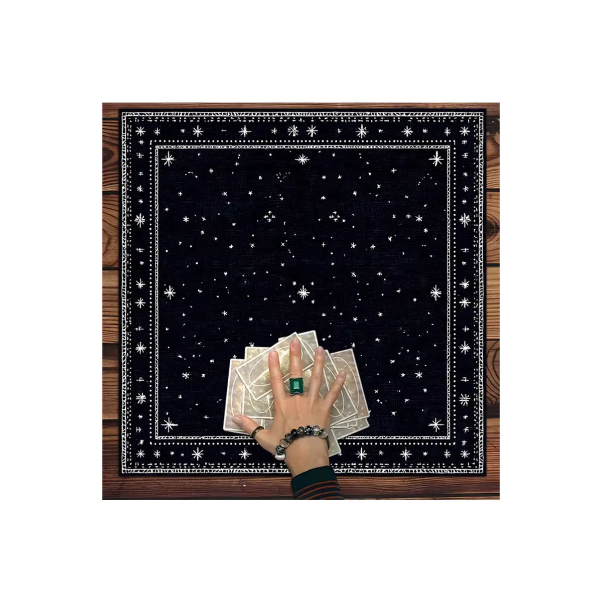 VIKAMA Sternenhimmel Tarot-Tischdecke in Blau für Wahrsagerei und Meditation - Bild 6