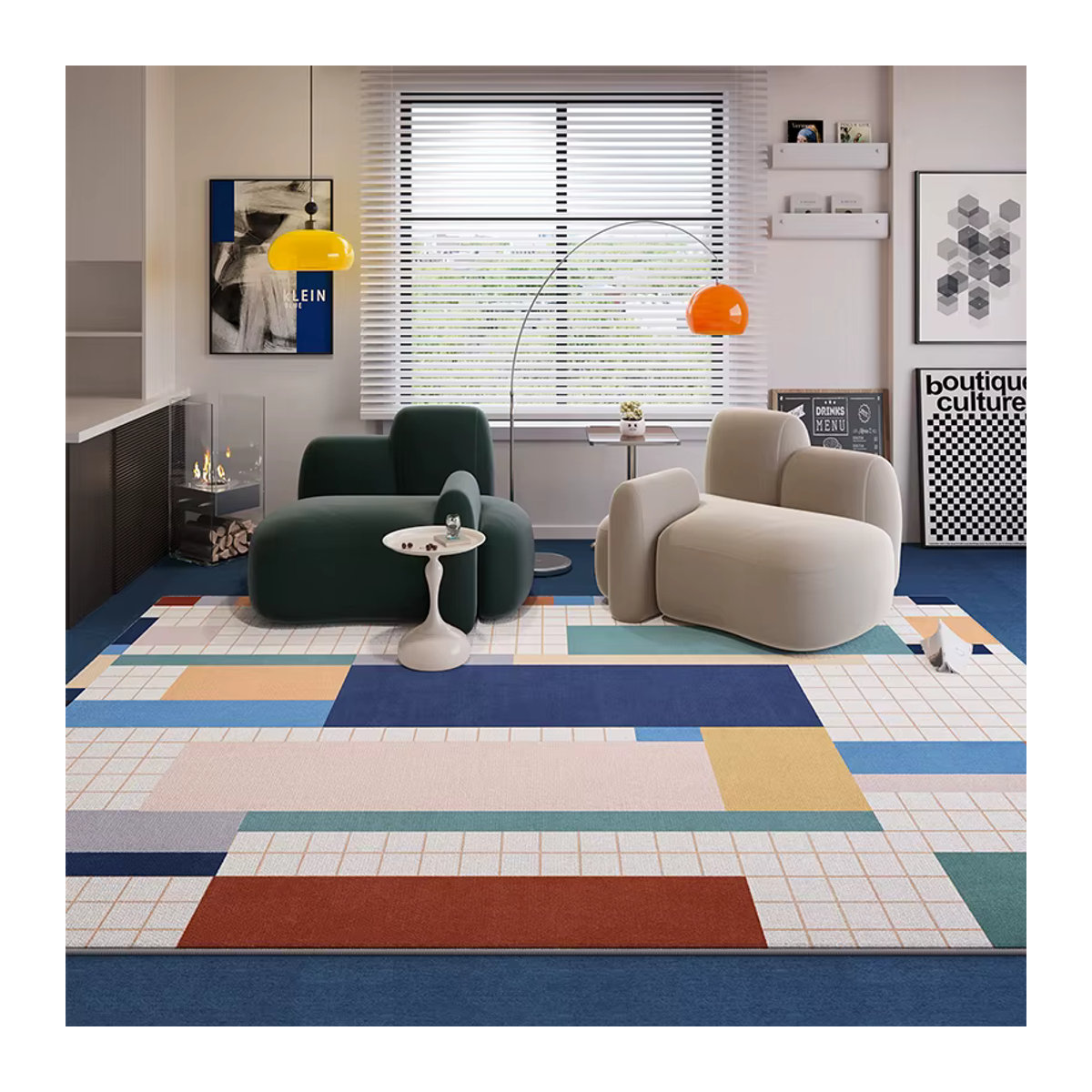 VIKAMA Teppich in Mehrfarbig für Wohnzimmer und Schlafzimmer - Bild 1