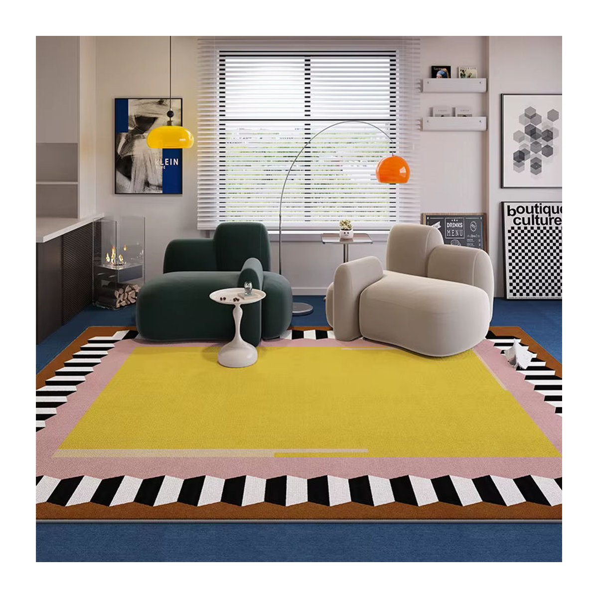 VIKAMA Teppich in Mehrfarbig für Wohnzimmer und Schlafzimmer - Bild 3