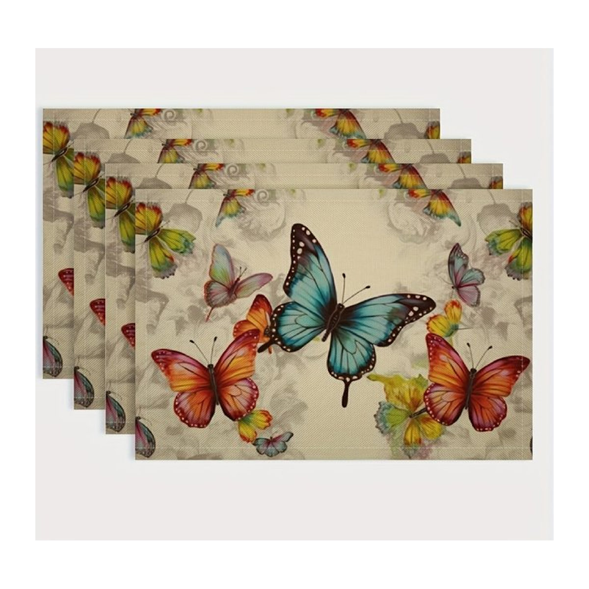 VIKAMA Tischset Schmetterlings-Design mehrfarbig - Bild 1
