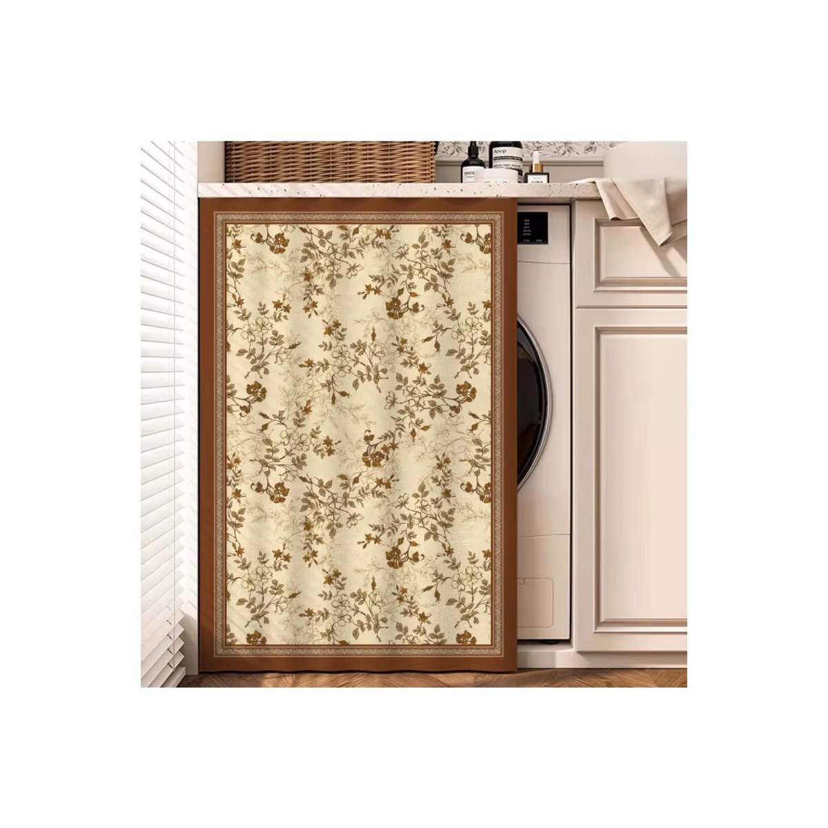 VIKAMA Vorhang mit Klettverschluss im französischen pastoralen Stil, staubdicht, Farbe: beige - Bild 2