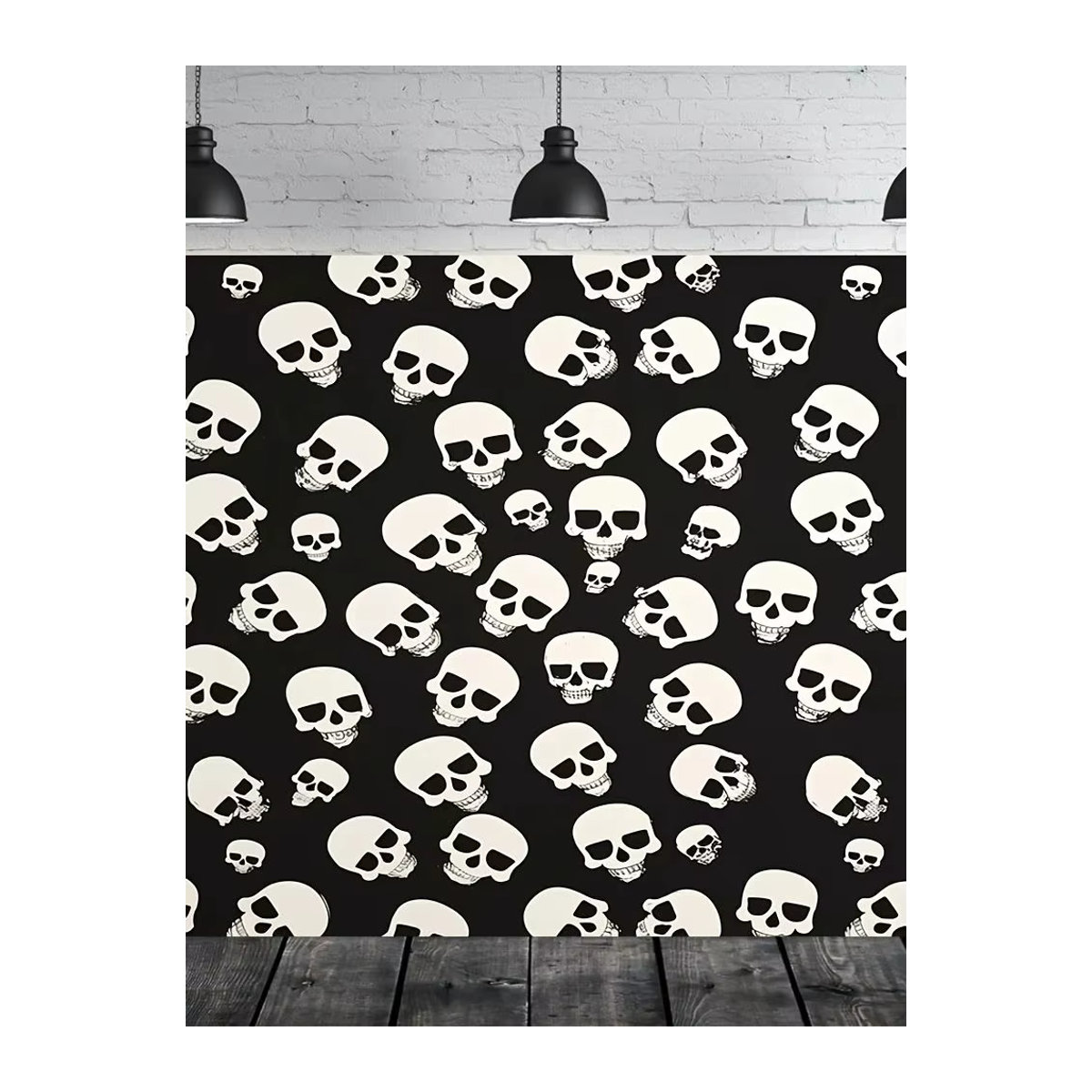 VIKAMA Wandbehang Dark Skeleton Array Tapisserie in Schwarz für Gothic Schlafzimmer und Halloween Dekoration B/H: 40 x 60 cm - Bild 5