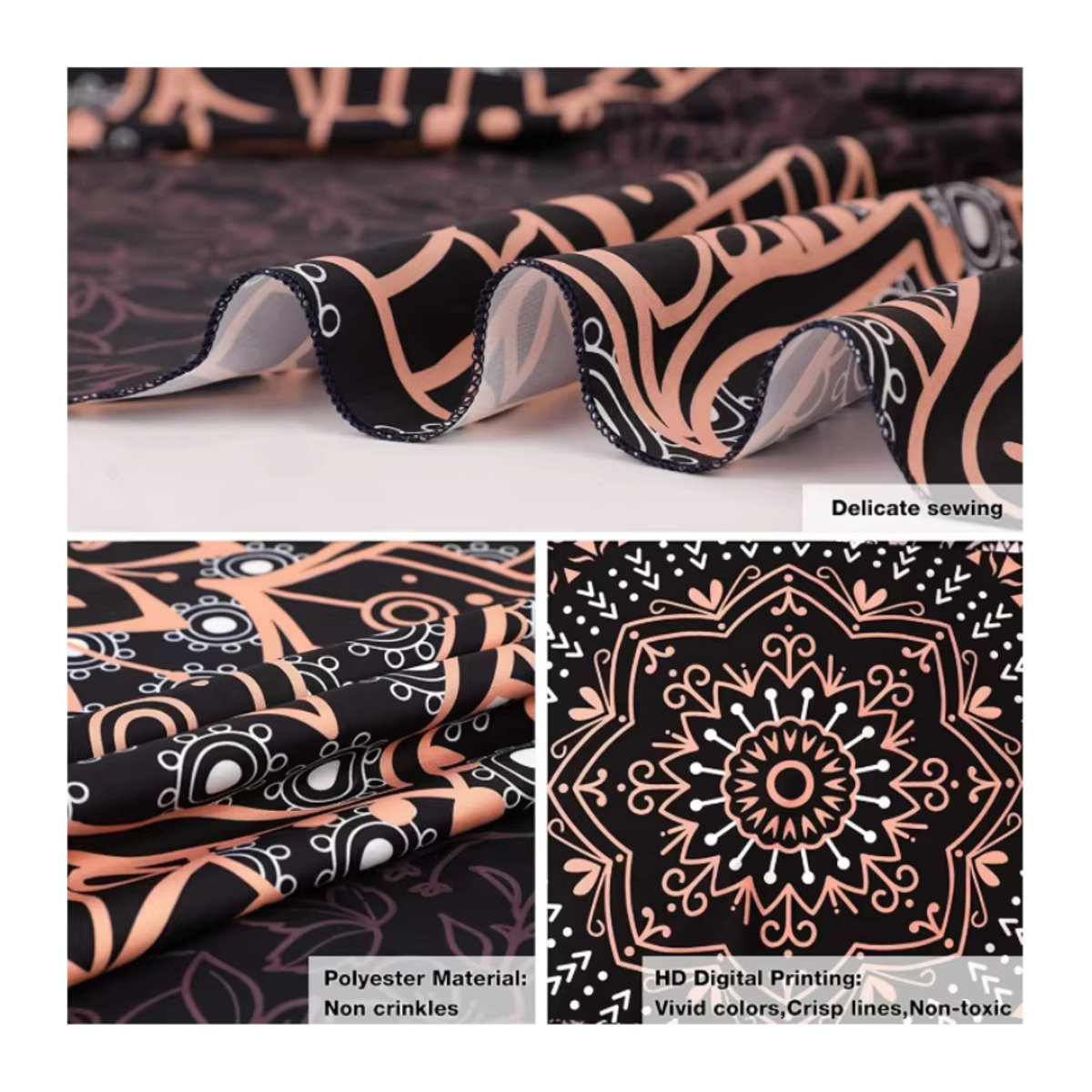 VIKAMA Wandteppich im skandinavischen Stil mit geometrischem Design, mehrfarbig, B/H: 60 x 90 cm - Bild 2