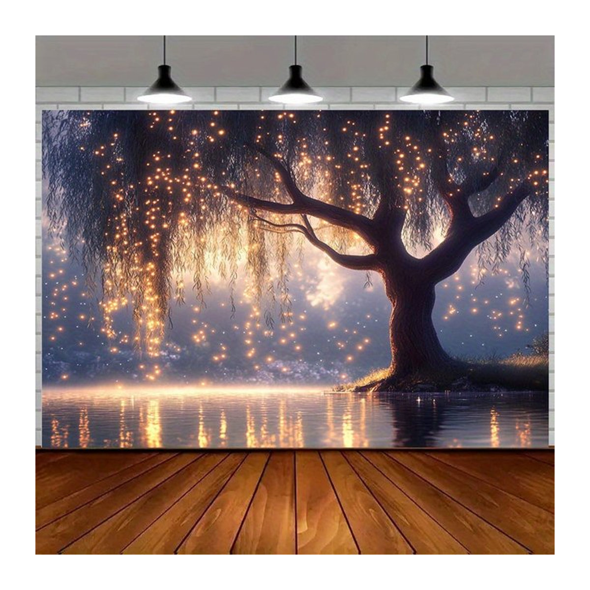 VIKAMA Wandteppich mit Baum-Motiv, mehrfarbig, B/H: 60 x 40 cm - Bild 1