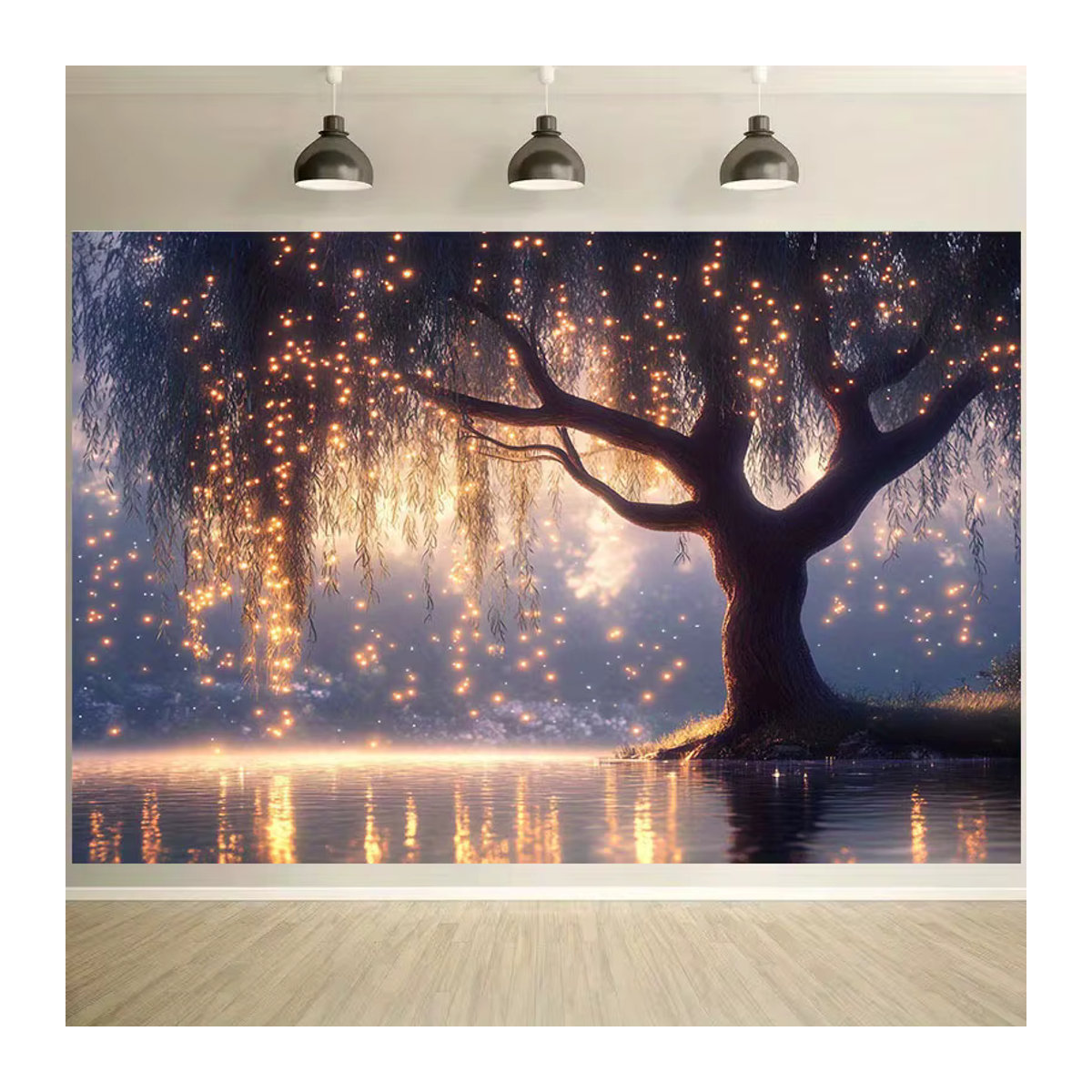 VIKAMA Wandteppich mit Baum-Motiv, mehrfarbig, B/H: 60 x 40 cm - Bild 2