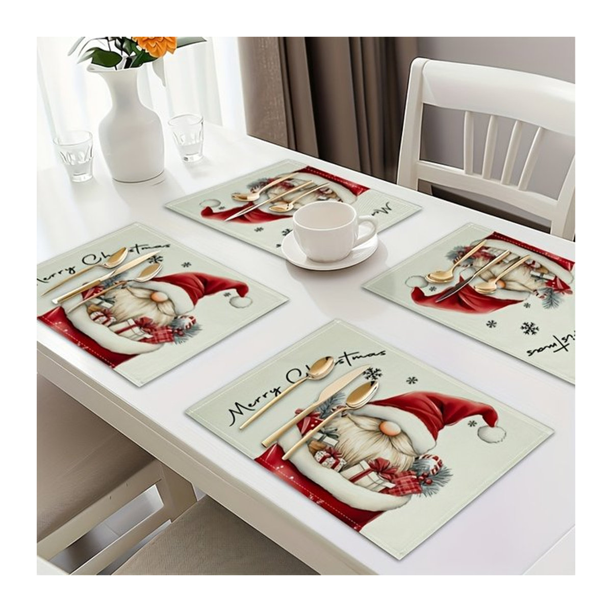 VIKAMA Weihnachtsmann Essmatte Set, wasserdicht und ölbeständig, mehrfarbig - Bild 1