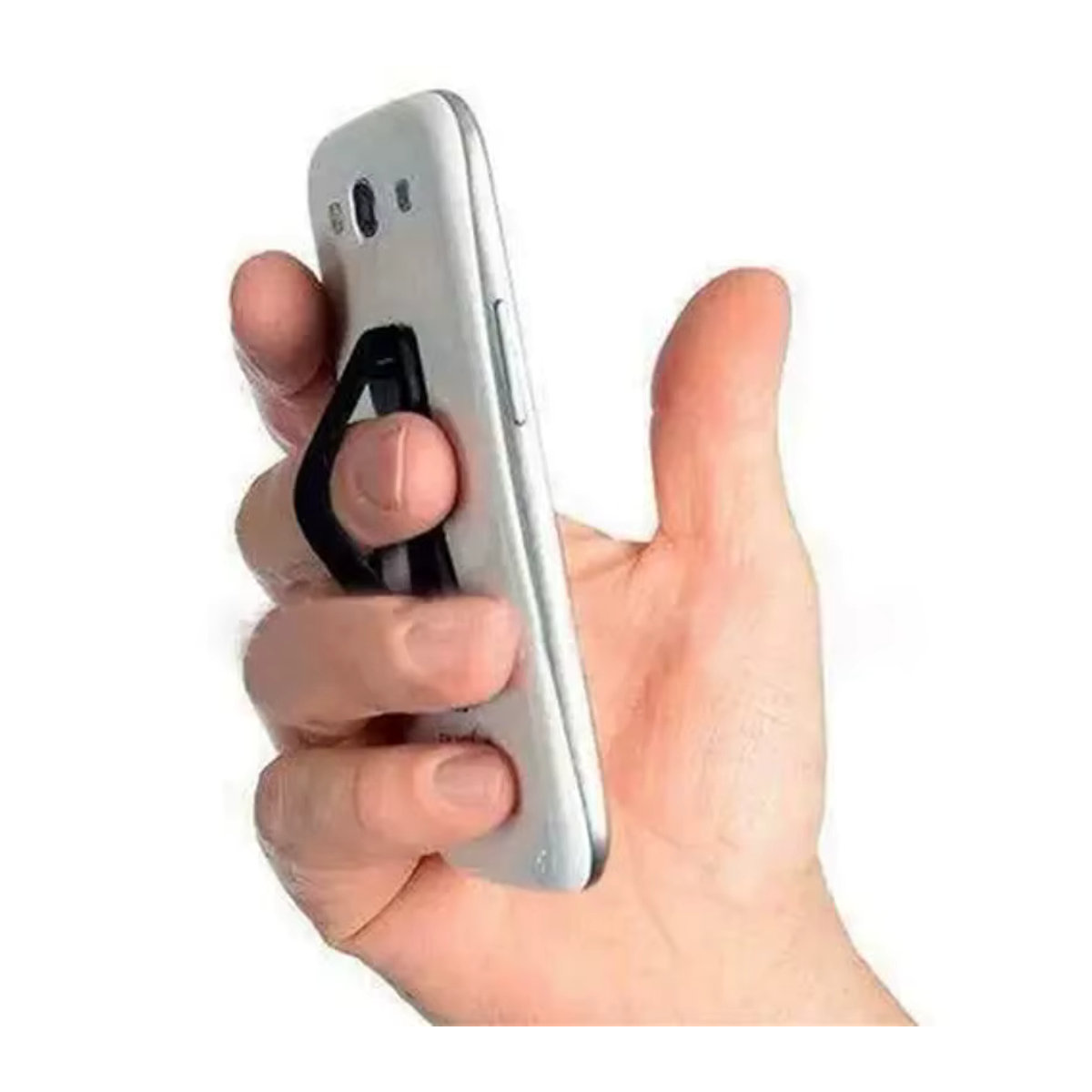 VIKEFON Selbstklebender Fingerring-Telefonhalter mit elastischem Seil für iPhone, Samsung und Xiaomi in Schwarz oder Bunt - Bild 2