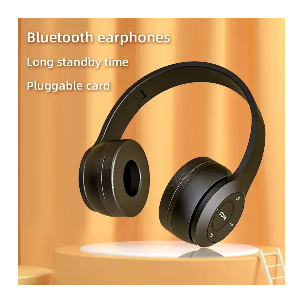 VIKEFON Stereo P47 Bluetooth Headset 5.0 Wireless Folding Headset für iPhone Samsung und PC in Schwarz oder Weiß - Bild 4