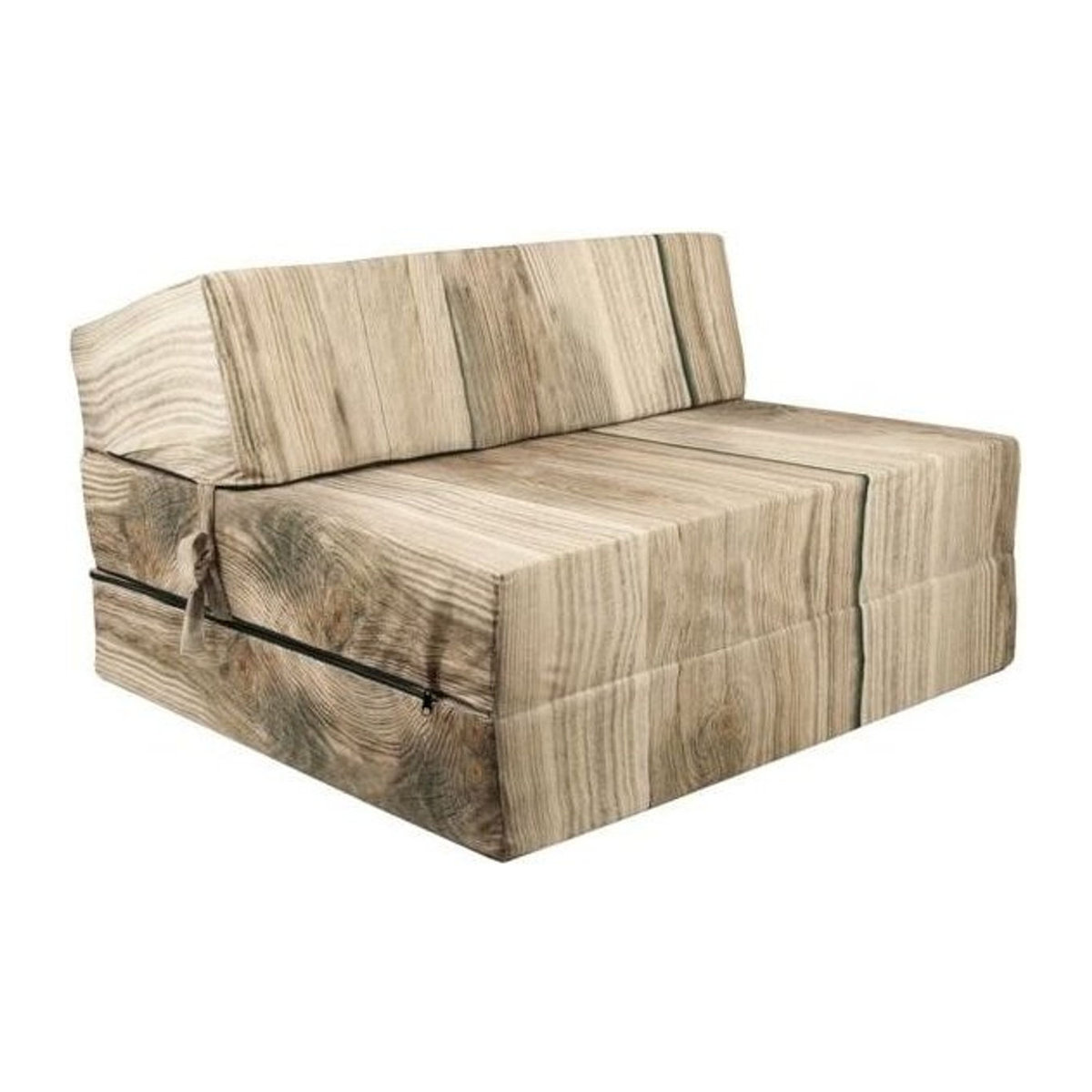 Viking Choice Gästematratze Holzmotiv in Beige und Natur, Faltmatratze für Camping und Landhaus, B/T/H: 200 x 90 x 15 cm - Bild 1
