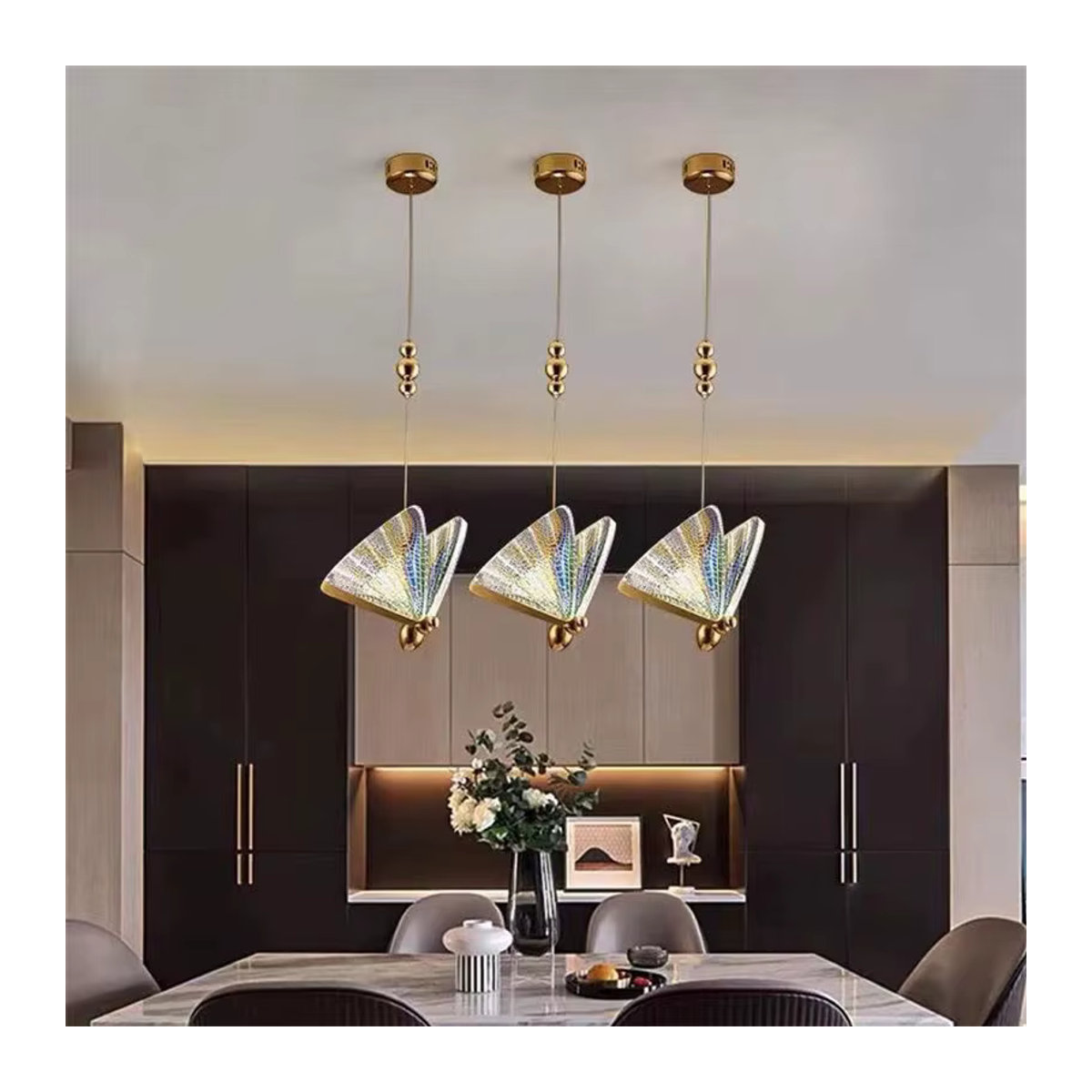 Vikotou LED Kronleuchter in Bunt im skandinavischen Design für dein Esszimmer oder Foyer - Bild 2