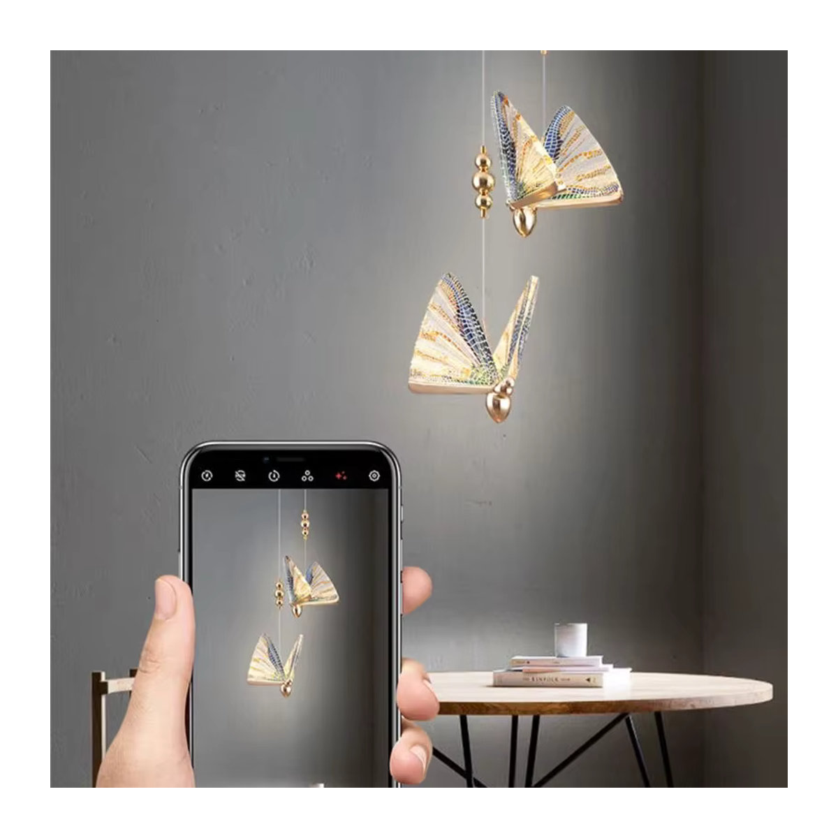 Vikotou LED Kronleuchter in Bunt im skandinavischen Design für dein Esszimmer oder Foyer - Bild 6
