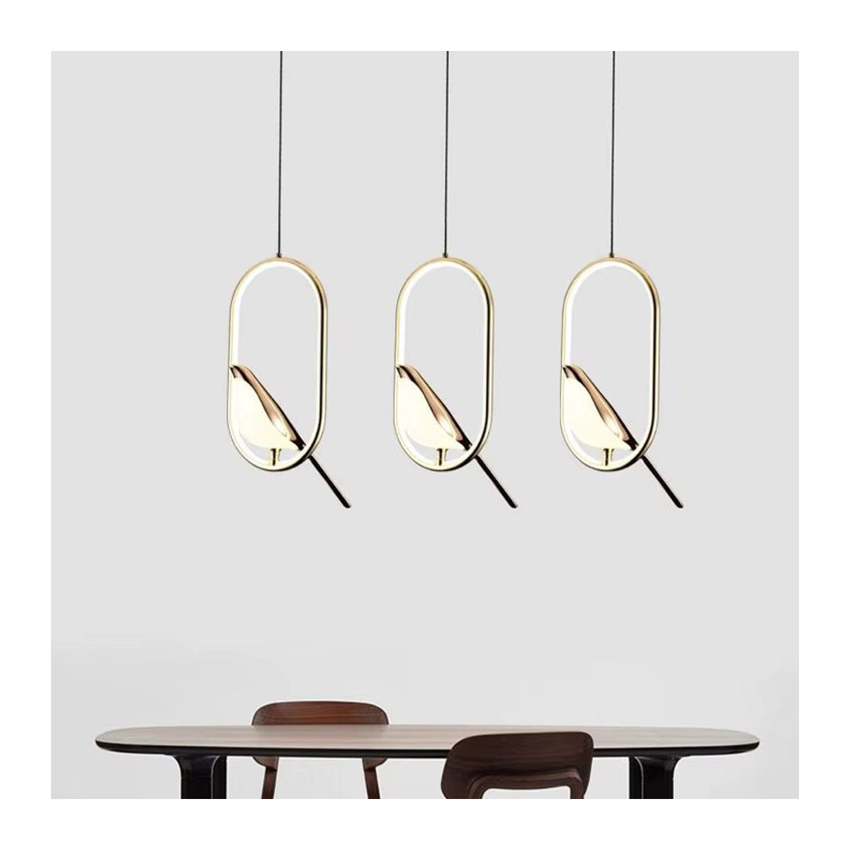 Vikotou Modern LED Kronleuchter in Schwarz als drehbare Pendelleuchte für das Esszimmer und die Küche - Bild 2