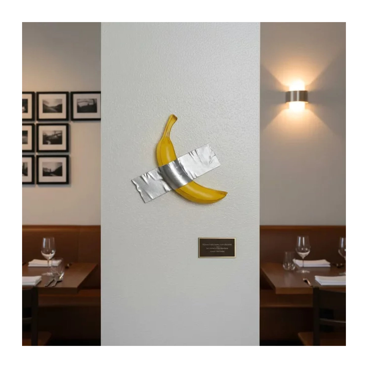 Vilead Wandkunst Bananen-Komiker-Figur aus Kunstharz in Gelb zur Wanddekoration für Wohnzimmer, Küche oder Badezimmer - Bild 1