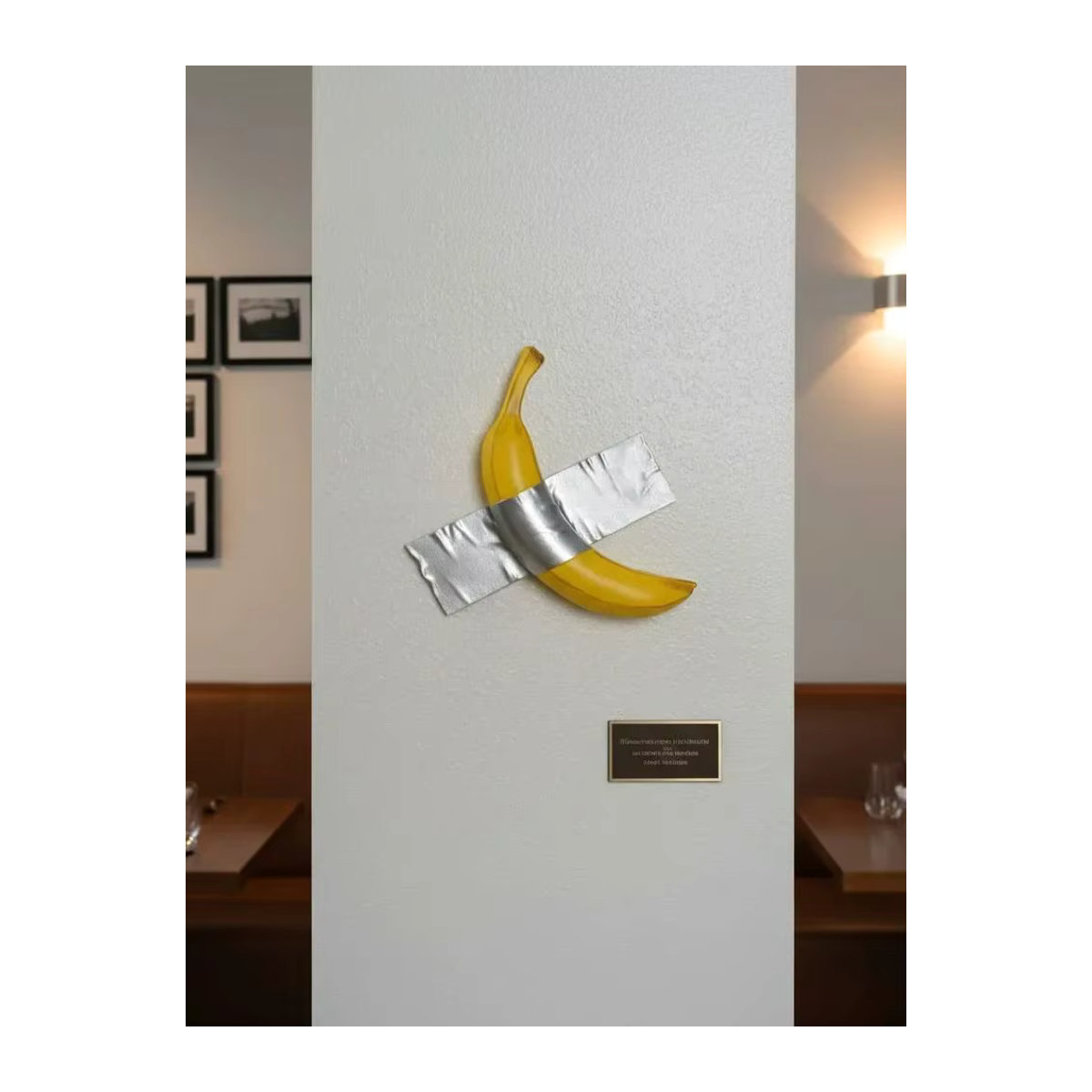 Vilead Wandkunst Bananen-Komiker-Figur aus Kunstharz in Gelb zur Wanddekoration für Wohnzimmer, Küche oder Badezimmer - Bild 3